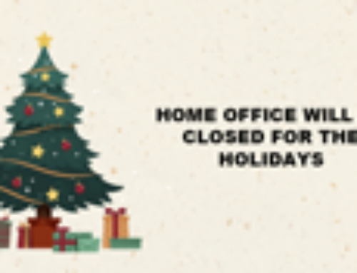 Home Office Christmas Closure